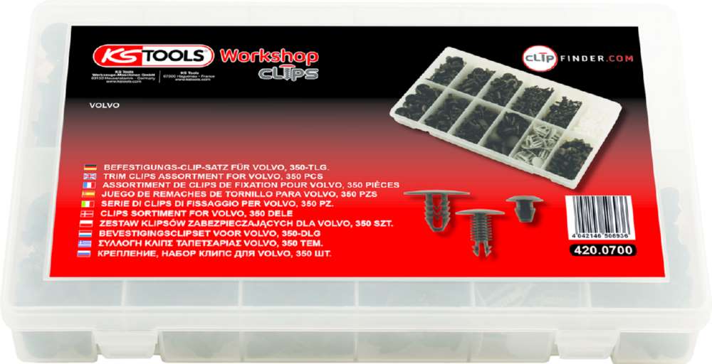 Produktbild KS Tools Befestigungs Clip Satz für Volvo 350 Teile bild 2