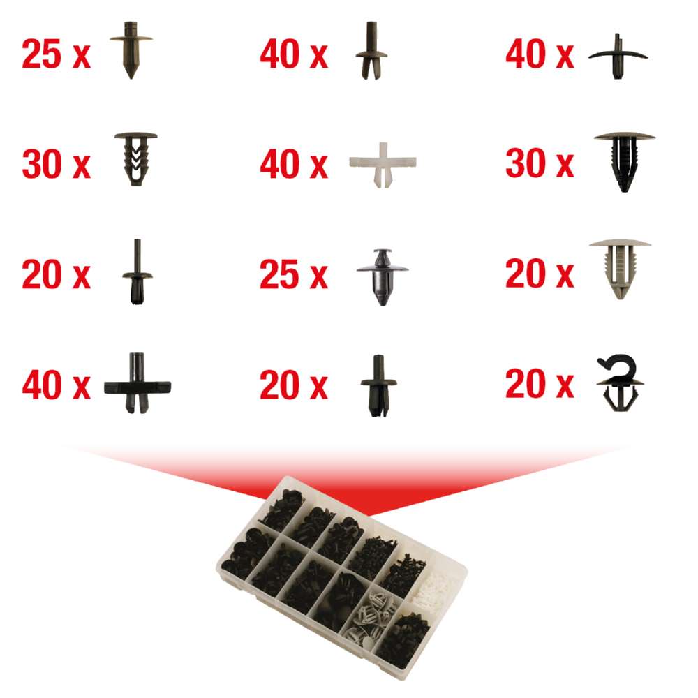 Produktbild KS Tools Befestigungs Clip Satz für Volvo 350 Teile bild 3