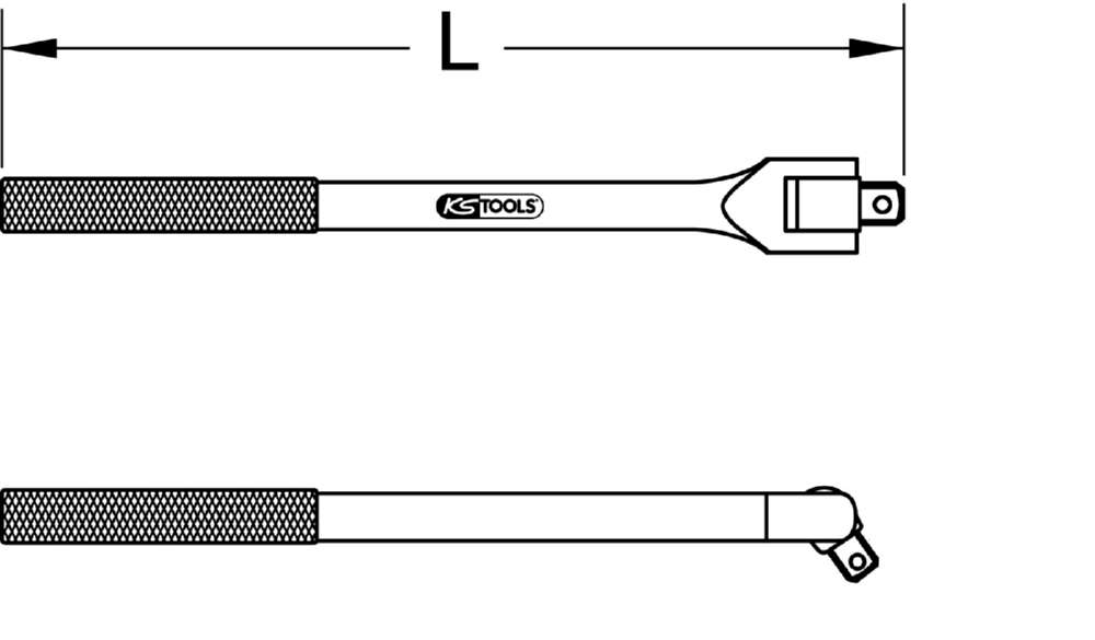 Produktbild KS Tools BERYLLIUMplus Gelenk-Steckgriff 1/4 Zoll Gesamtlänge 215 mm bild 2