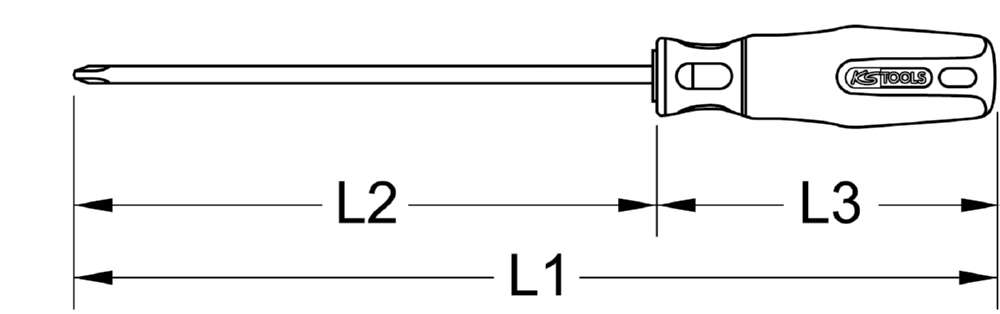 Produktbild KS Tools BERYLLIUMplus Schraubendreher Kreuzschlitz PH2 150 mm bild 2