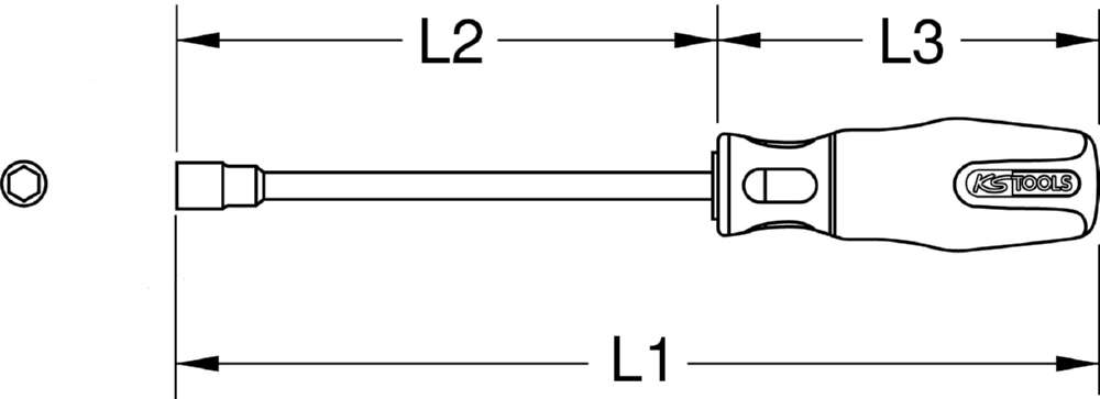 Produktbild KS Tools BERYLLIUMplus Stecknuss-Schraubendreher 6-kant Schlüsselweite 4,5 mm bild 2