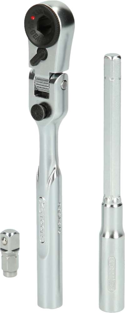 Produktbild KS Tools 1/4 Zoll Bit-Gelenk-Umschalt-Knarren-Satz Steckadapter für Stecknüsse 3 Teile