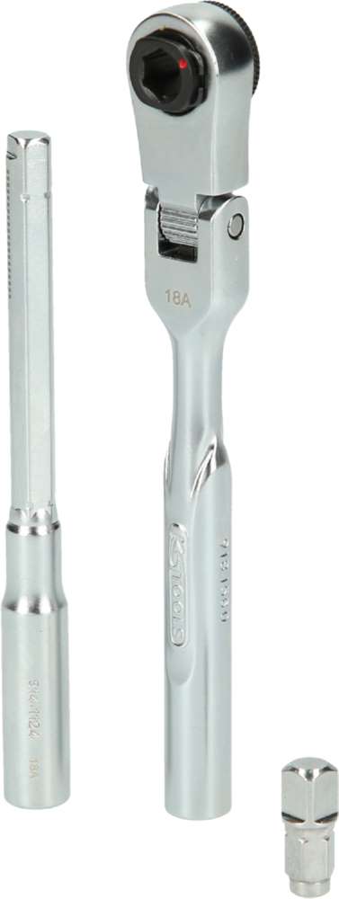 Produktbild KS Tools 1/4 Zoll Bit-Gelenk-Umschalt-Knarren-Satz Steckadapter für Stecknüsse 3 Teile bild 3