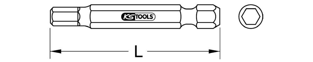 Produktbild KS Tools 1/4 Zoll Bit Innensechskant Länge 50mm Profilgröße 10mm bild 2
