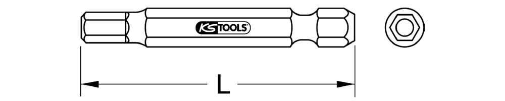 Produktbild KS Tools 1/4 Zoll Bit Innensechskant Bohrung Profilgröße 2mm bild 2