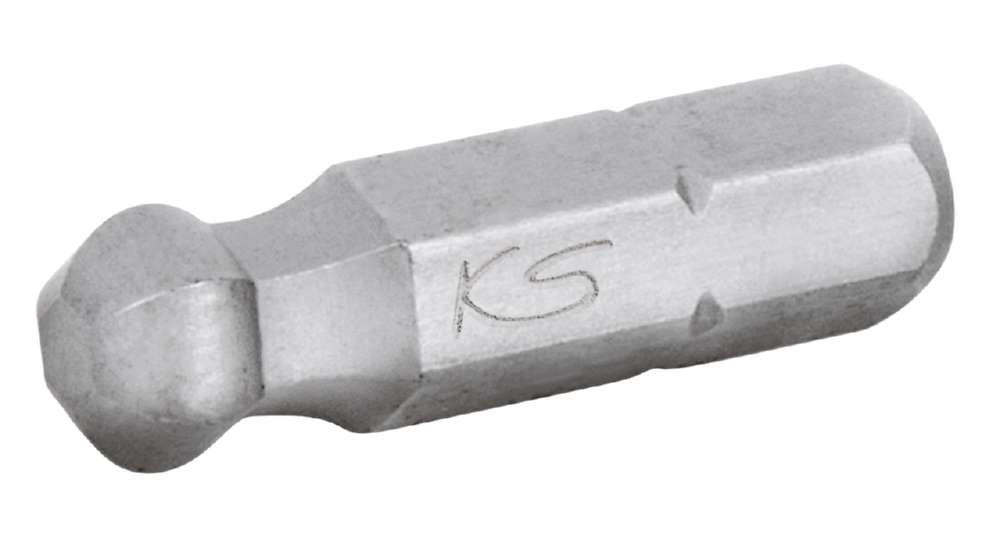 Produktbild KS Tools 1/4 Zoll Bit Innensechskant Länge 25mm Kugelkopf Profilgröße 3/32 Zoll 5er Pack