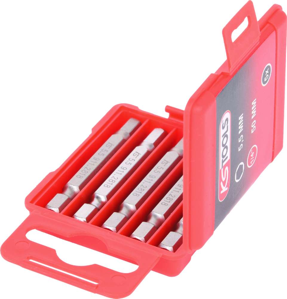 Produktbild KS Tools 1/4 Zoll Bit Innensechskant Länge 50mm Profilgröße 5,5mm 5er Pack bild 2