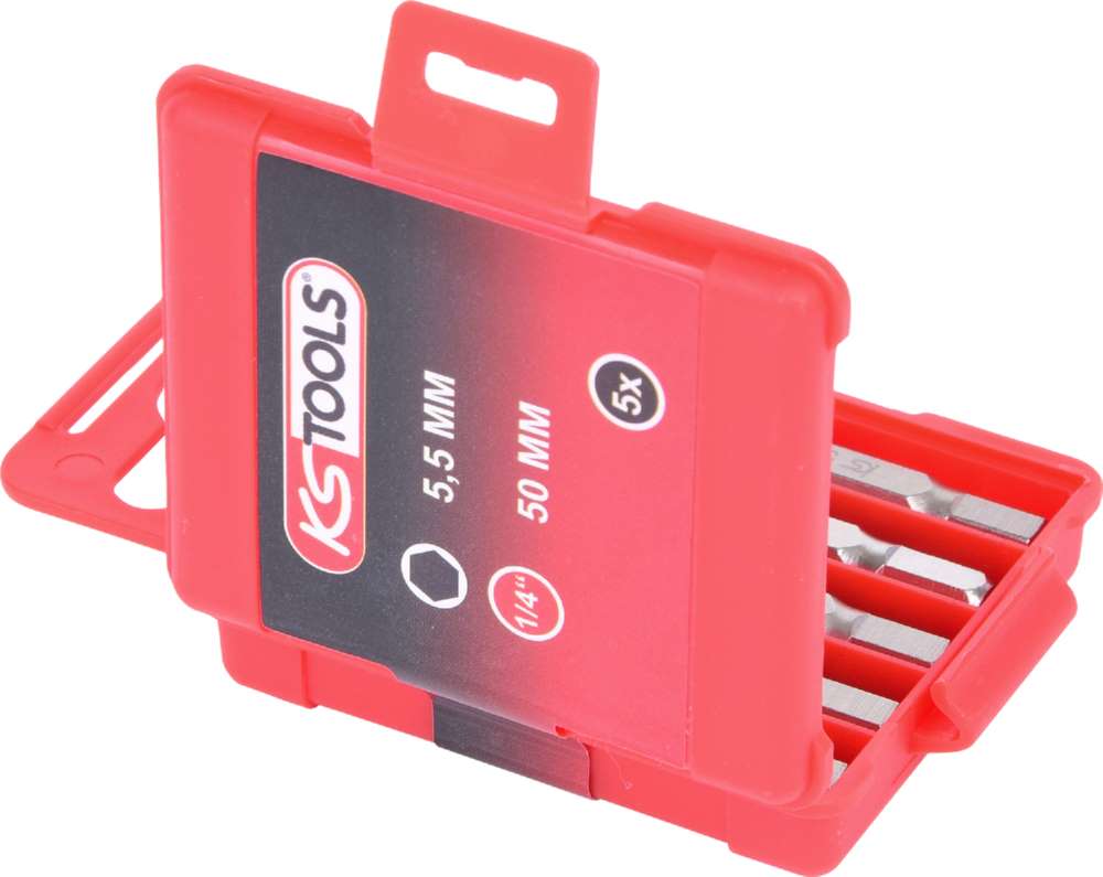 Produktbild KS Tools 1/4 Zoll Bit Innensechskant Länge 50mm Profilgröße 5,5mm 5er Pack bild 3