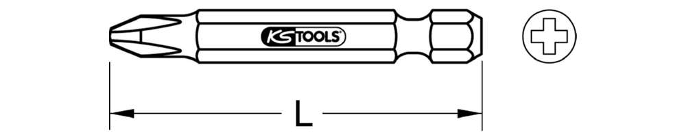 Produktbild KS Tools 1/4 Zoll Bit PH Länge 50mm PH4 5er Pack bild 2