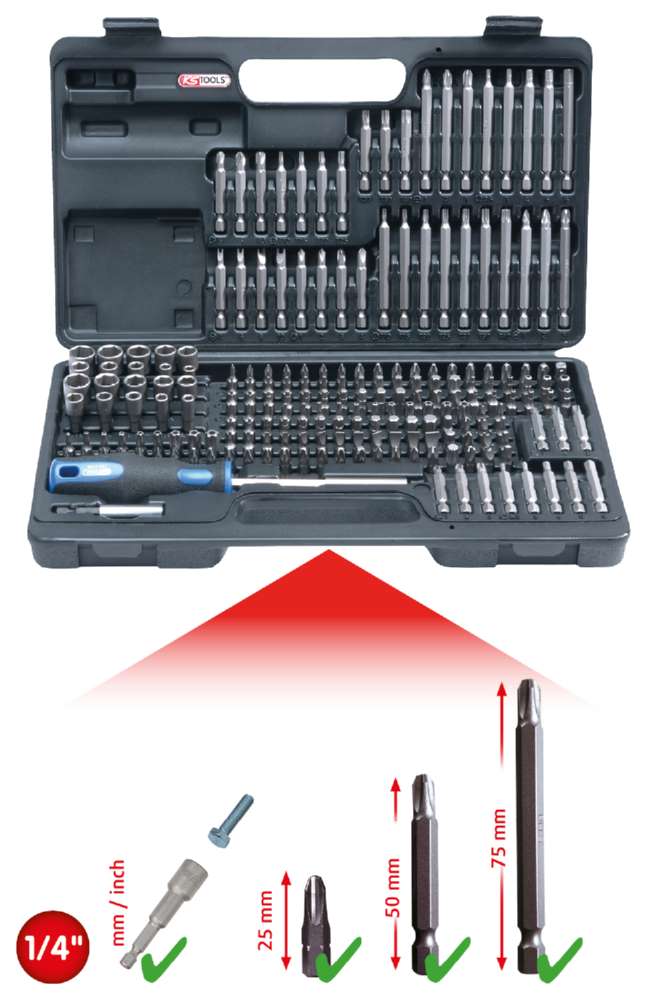 Produktbild KS Tools 1/4 Zoll Bit Satz 208 teilig bild 3