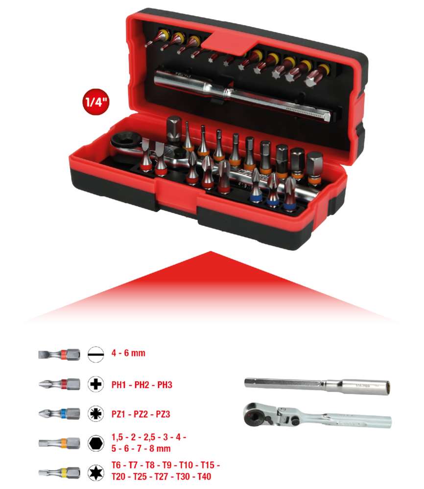 Produktbild KS Tools 1/4 Zoll Bit Satz 31 teilig bild 2