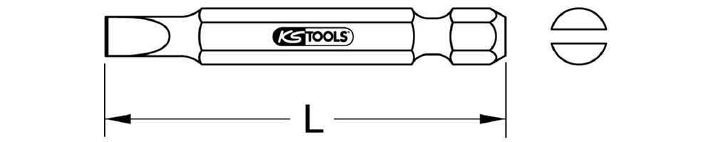 Produktbild KS Tools 1/4 Zoll Bit Schlitz Länge 50mm Profilgröße 12mm bild 2