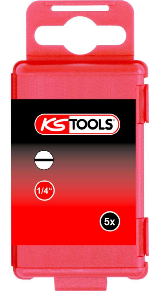 Produktbild KS Tools 1/4 Zoll Bit Schlitz Länge 75mm Klingenbreite 11mm 5er Pack