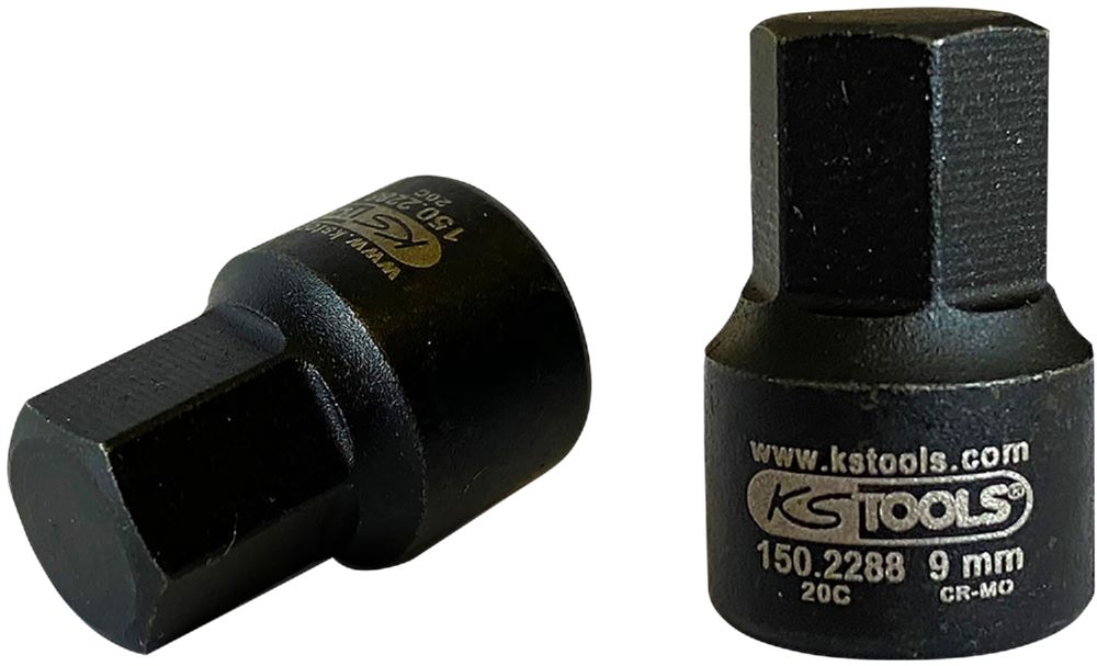 Produktbild KS Tools 1/4 Zoll Bit-Stecknuss für Innensechskant-Schrauben am Bremssattel 9 mm