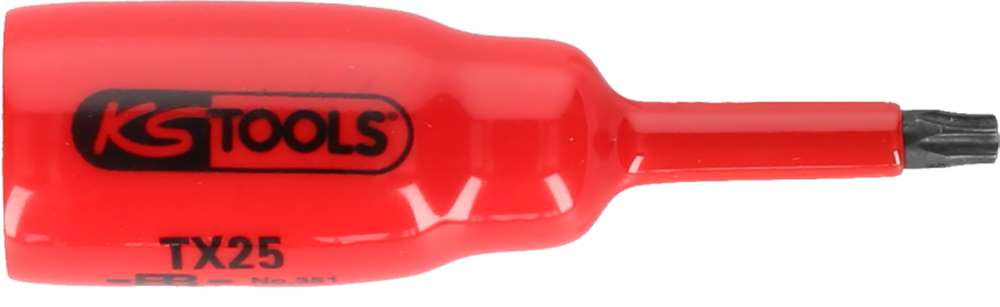 Produktbild KS Tools 3/8 Zoll Bit-Stecknuss mit Schutzisolierung für Torx-Schrauben T30 kurz