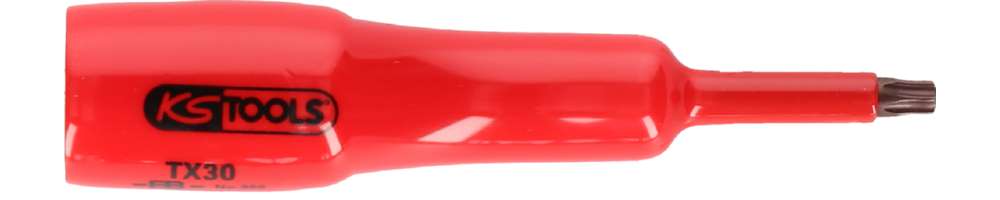 Produktbild KS Tools 1/2 Zoll Bit Stecknuss mit Schutzisolierung für Torx Schrauben T30 lang