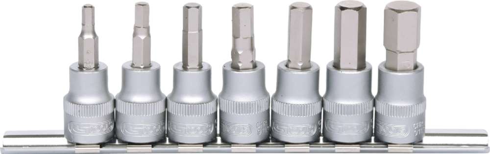 Produktbild KS Tools 3/8 Zoll Bit-Stecknuss-Satz Innensechskant 7 Teile