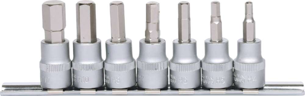 Produktbild KS Tools 3/8 Zoll Bit-Stecknuss-Satz Innensechskant 7 Teile bild 3