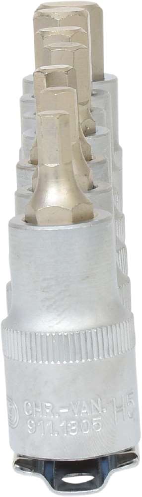 Produktbild KS Tools 1/2 Zoll Bit-Stecknuss-Satz Innensechskant kurz 7 Teile bild 2