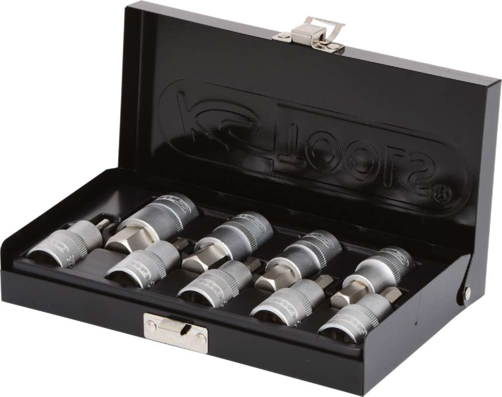 Produktbild KS Tools 1/2 Zoll Bit-Stecknuss-Satz Innensechskant kurz 9 Teile