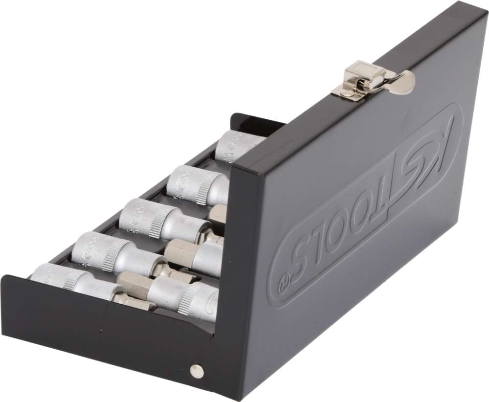 Produktbild KS Tools 1/2 Zoll Bit-Stecknuss-Satz Innensechskant kurz 9 Teile bild 2