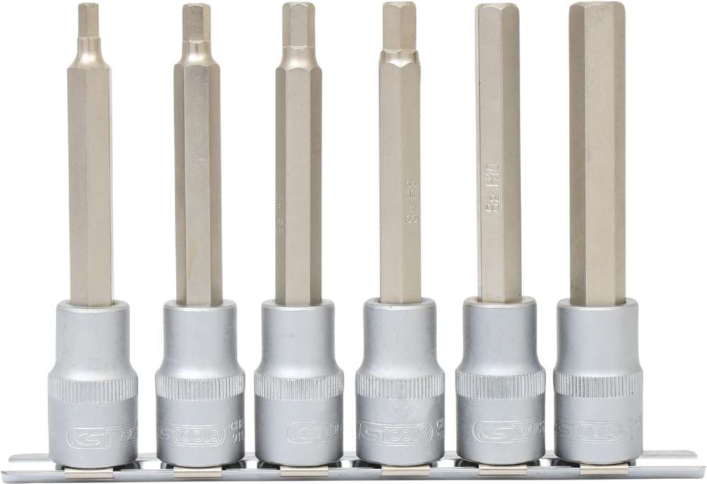 Produktbild KS Tools 1/2 Zoll Bit-Stecknuss-Satz Innensechskant lang 6 Teile