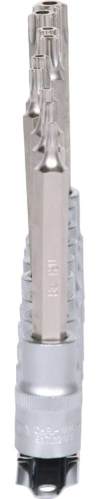 Produktbild KS Tools 1/2 Zoll Bit-Stecknuss-Satz lang 9 Teile TB20-TB60 mit Stirnlochbohrung bild 2