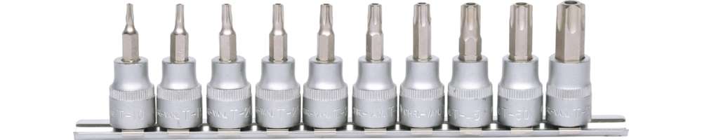 Produktbild KS Tools 3/8 Zoll Bit-Stecknuss-Satz 10 Teile TB10-TB55 mit Stirnlochbohrung bild 3