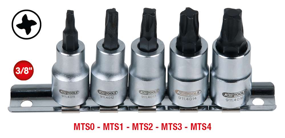 Produktbild KS Tools 3/8 Zoll Bit Stecknuss Satz für MTS MORTORq® Schrauben 5 Teile bild 5