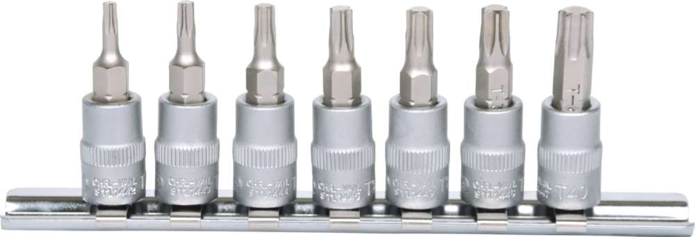 Produktbild KS Tools 1/4 Zoll Bit-Stecknuss-Satz Torx 7 Teile T10-T40 bild 3