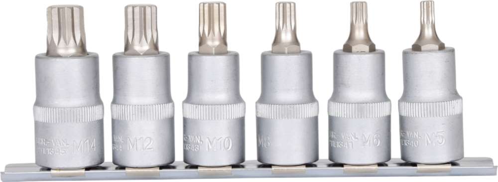 Produktbild KS Tools 1/2 Zoll Bit-Stecknuss-Satz XZN 6 Teile M5-M14 bild 3