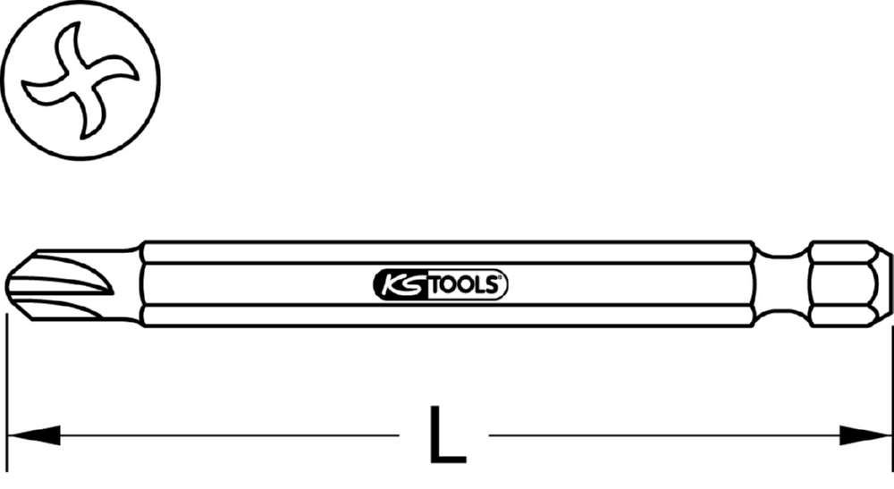 Produktbild KS Tools 1/4 Zoll Bit Torq Set Länge 75mm Profilgröße 2 im 5er Pack bild 2