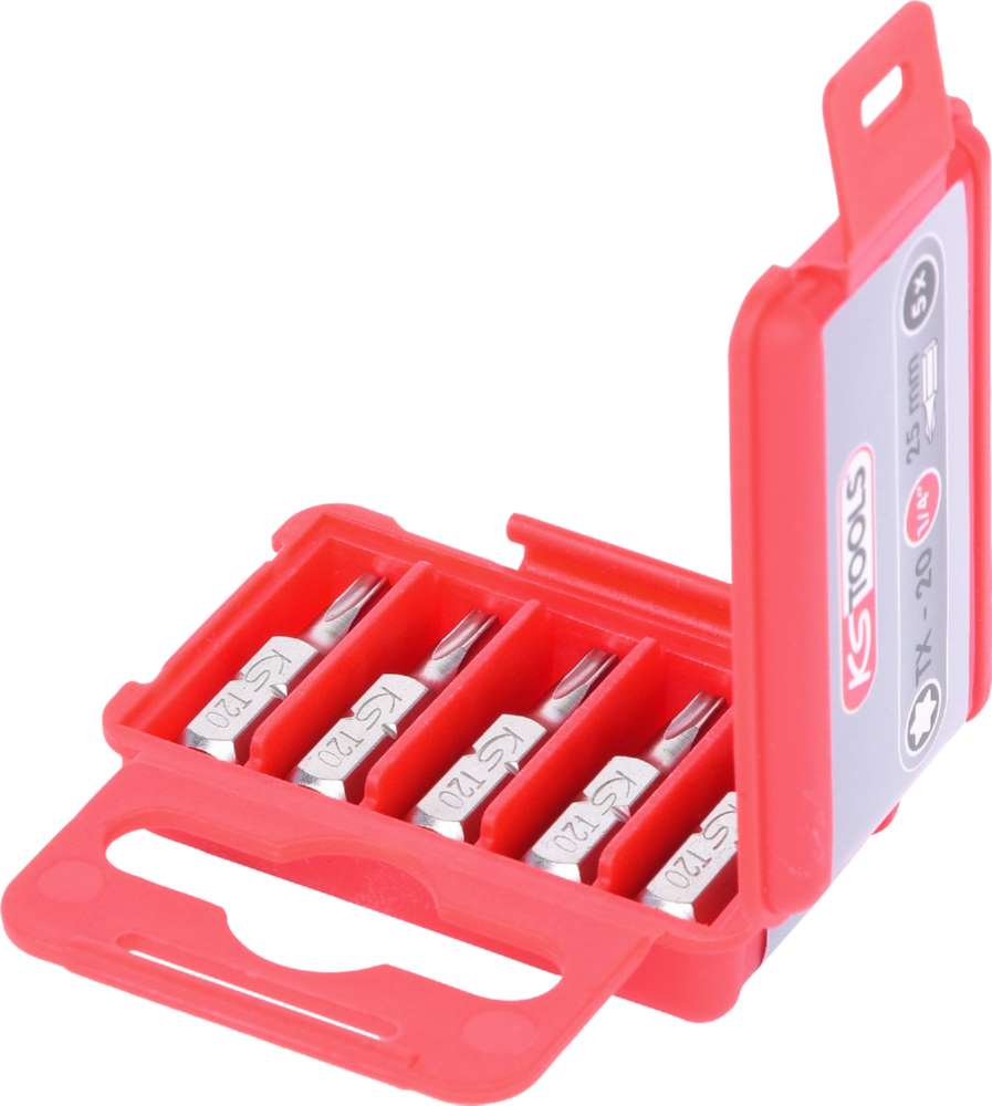 Produktbild KS Tools 1/4 Bit Torx Länge 25mm T20 5er Pack bild 2