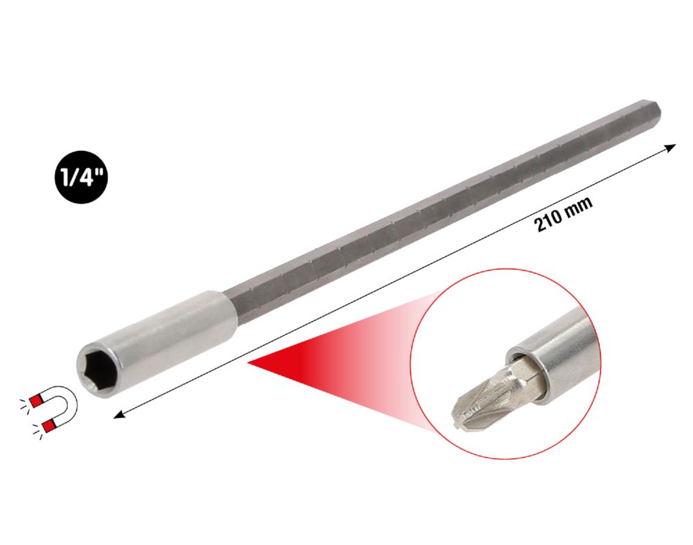 Produktbild KS Tools Bithalter Gesamtlänge 210 mm 1/4 Zoll