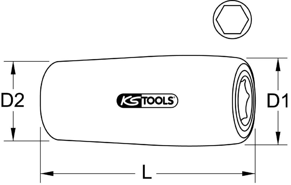 Produktbild KS Tools 3/8 Zoll Bithalter mit Schutzisolierung für 1/4 Zoll Bits bild 2