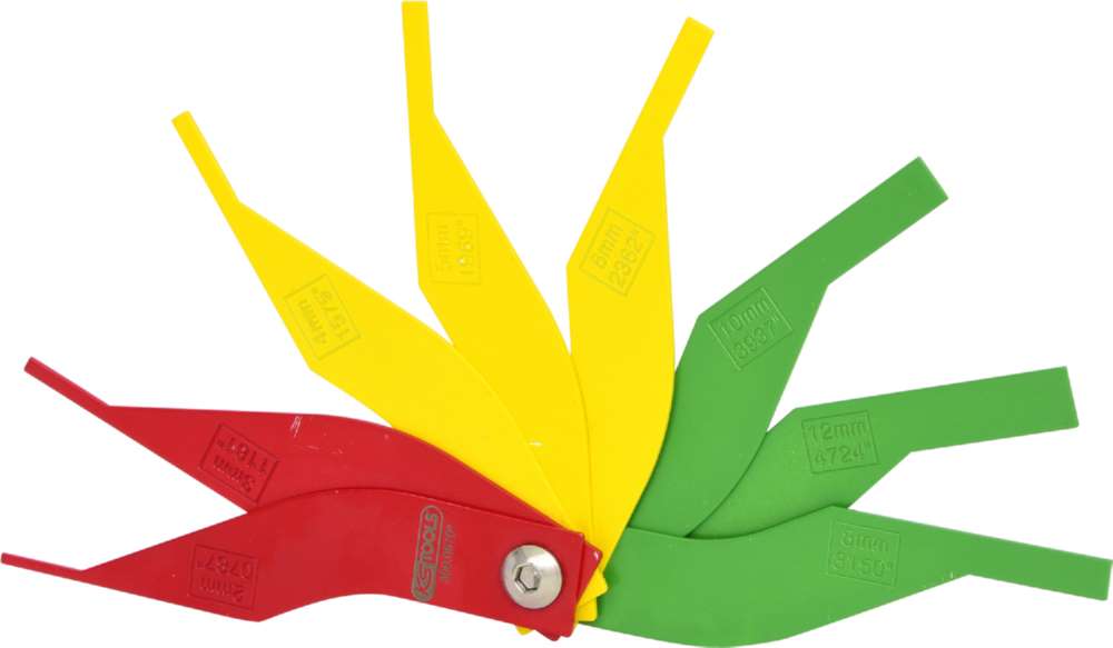 Produktbild KS Tools Bremsbelag Verschleißlehrenfächer Satz 8 Teile