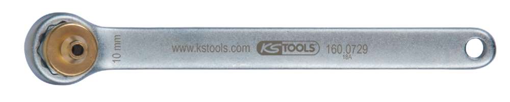 Produktbild KS Tools Bremsen Entlüftungsschlüssel extra kurz Schlüsselweite 10 mm in gold