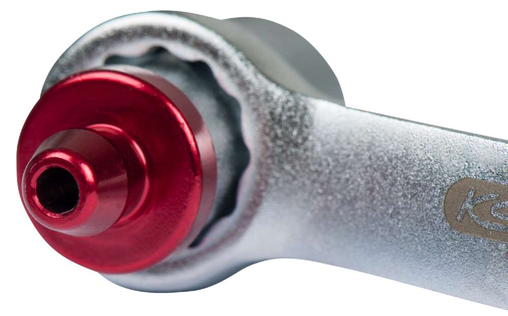 Produktbild KS Tools Bremsen Entlüftungsschlüssel extra kurz Schlüsselweite 11 mm in rot bild 3