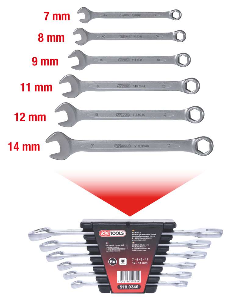 Produktbild KS Tools Bremssystem Entlüfterschlüssel Satz 6 Teile bild 7