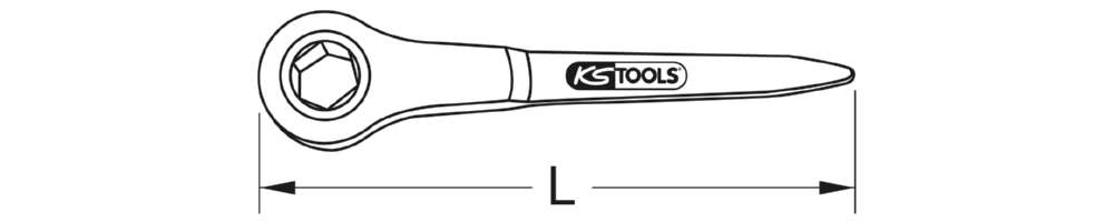 Produktbild KS Tools BRONZEplus Bauknarre 6-kant mit Zentrierspitze Schlüsselweite 17 mm bild 2
