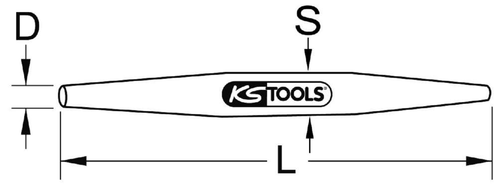 Produktbild KS Tools BRONZEplus Durchtreiber Durchmesser 13 mm Gesamtlänge 200 mm bild 2