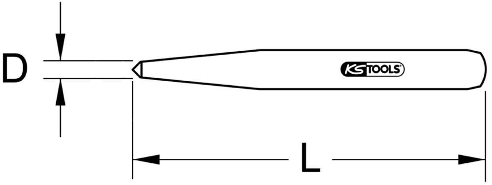 Produktbild KS Tools BRONZEplus Körner Durchmesser 6 mm Gesamtlänge 150 mm bild 2