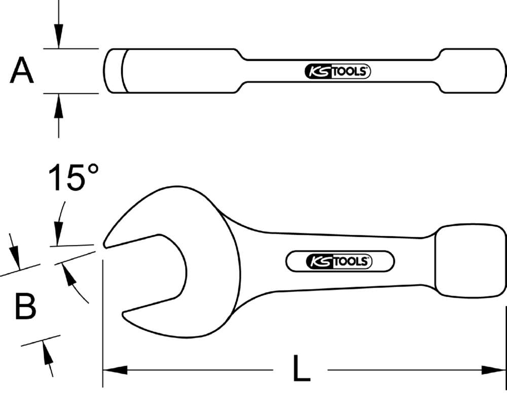 Produktbild KS Tools BRONZEplus Schlag Maulschlüssel 3/4 Zoll bild 2