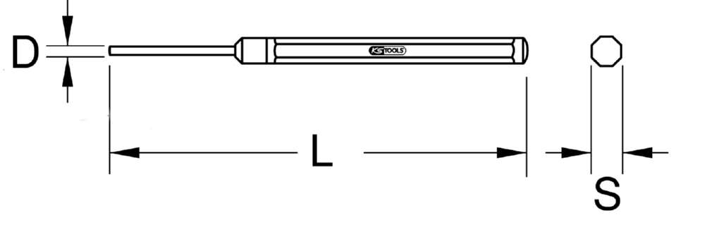 Produktbild KS Tools BRONZEplus Splinttreiber Durchmesser 3 mm Gesamtlänge 110 mm bild 2