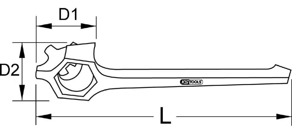 Produktbild KS Tools BRONZEplus Universalschlüssel 300 mm bild 2