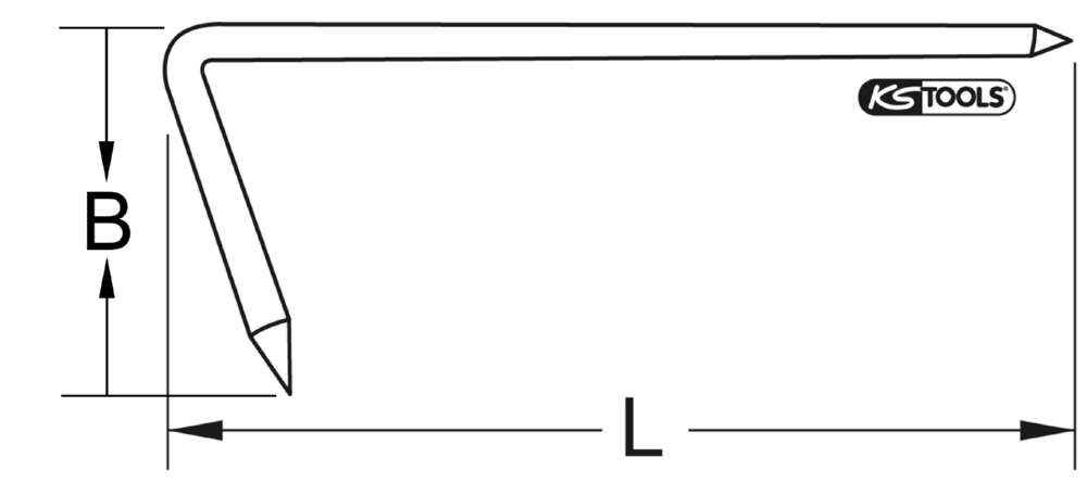 Produktbild KS Tools BRONZEplus Winkeldorn Durchmesser 16 mm Breite 150 mm bild 2