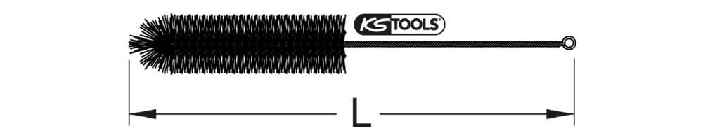 Produktbild KS Tools BRONZEplus Zylinderbürste Draht gewellt 300 mm bild 2