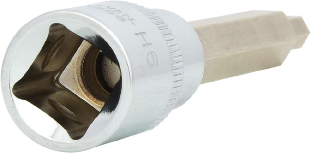 Produktbild KS Tools 1/2 Zoll CHROMEplus Bit-Stecknuss Innensechskant lang Schlüsselweite 6 mm bild 3