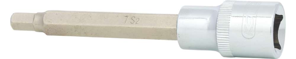 Produktbild KS Tools 1/2 Zoll CHROMEplus Bit-Stecknuss Innensechskant lang Schlüsselweite 7 mm bild 2
