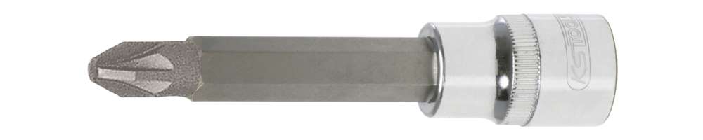 Produktbild KS Tools 1/2 Zoll CHROMEplus Bit-Stecknuss lang Profilgrösse PZ4